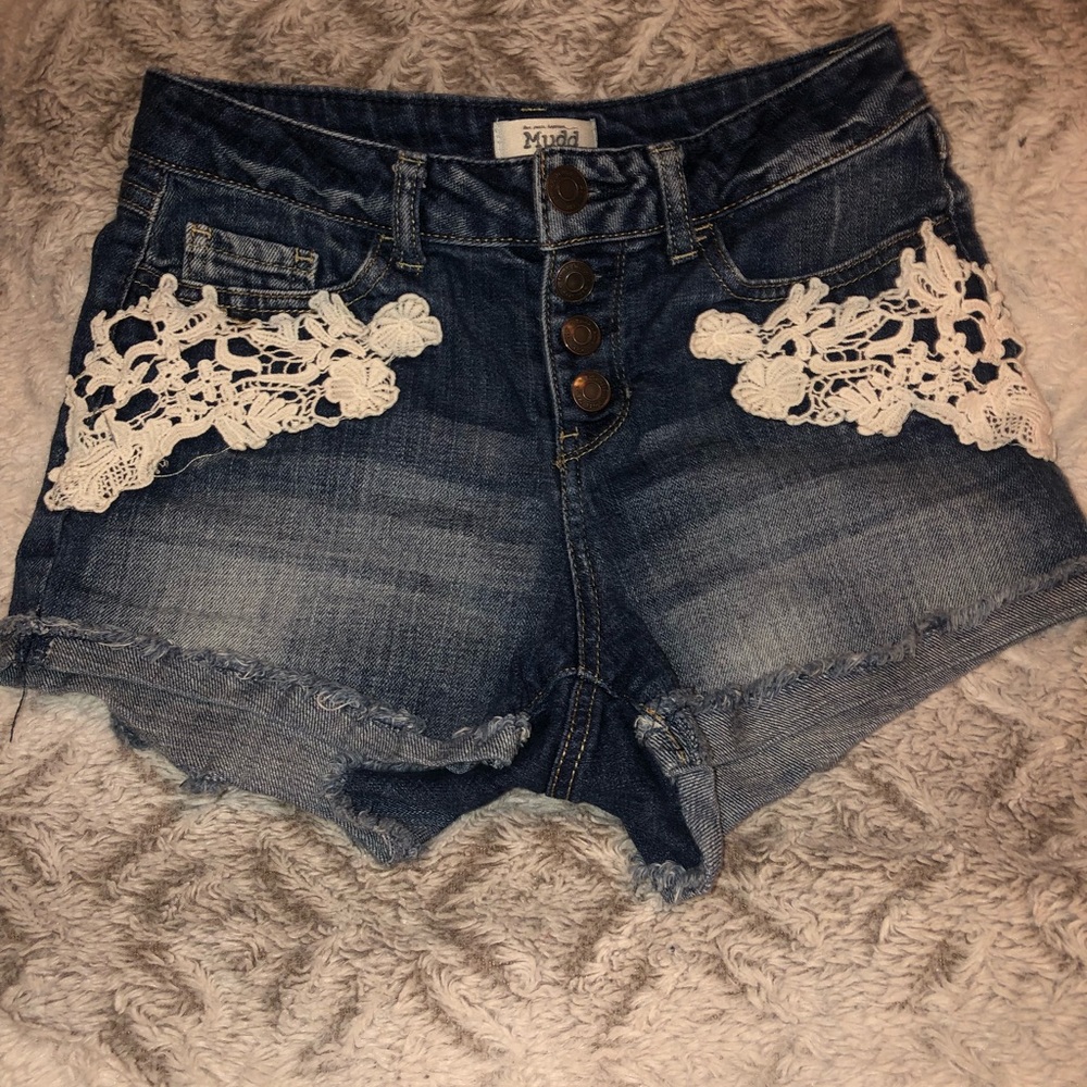Mudd faded jean shorts